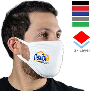 Face Mask 2 Layers w/ Elastic Ear loops daily use PPE kit