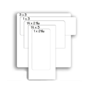 Decal 3" x 3" Square Polypro White