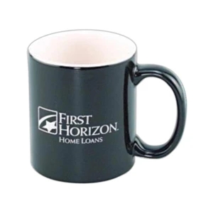 Ceramic Designer Mug With White Interior And C Shape Handle. 2-day Quickship