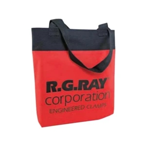 Two Tone Tote Bag With 22" Handles And Black Top Accent. 5-day Quickship
