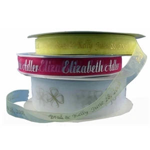 Decorative Personalized 1 1/2" Organza Ribbon-100 yrd Rolls