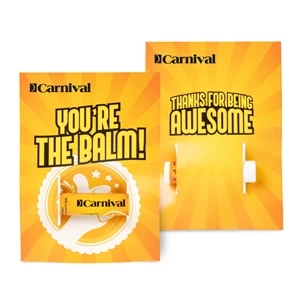 Custom Logo Lip Balm on Full Color Custom Card (non SPF)