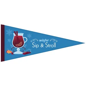 8" x 18" Custom Printed Felt Pennant