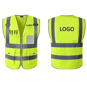High Visibility Reflective Safety Vests with Pouch