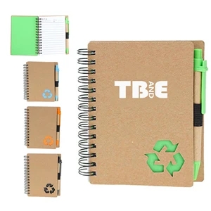 Kraft Cover Notebook With Pen