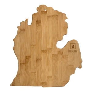 Michigan State Shaped Bamboo Serving and Cutting Board