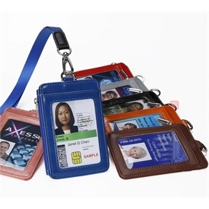 Custom Logo Leather Badge Holder