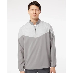 Adidas Heather Chevron Quarter-Zip Windshirt