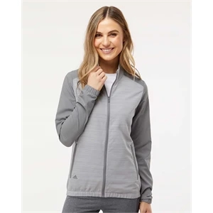 Adidas Women's Heather Block Full-Zip Windshirt