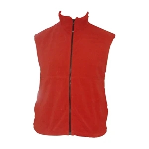 Polar fleece vest w/full zipper front and 2 seam pockets