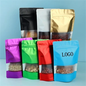 Stand Up Aluminium Foil Bags With Window