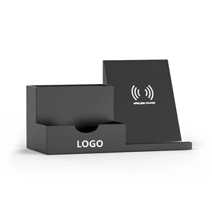 Custom Logo Wireless Charger with Desk Organizer