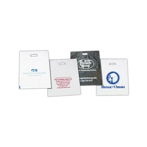 Domestic Plastic Bag With Fold-over Reinforced Die Cut Handles, 1.75 Gauge