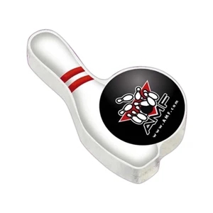 Smasht (tm) - Bowling Pin With Ball Stock Shaped White Compressed T-shirt