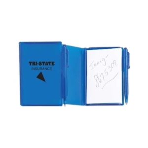 Translucent Colored Jotter Pad, With Lockable Hard Plastic Cover And Retractable Pen