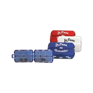 Seven Day Plastic Pill Planner, With Individual Daily Compartments For Easy Use