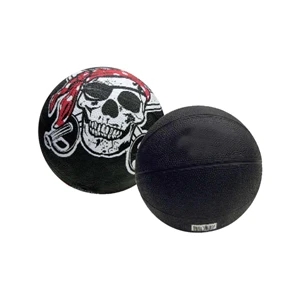 Black Pirate Basketball Has A Cool Pirate Imprint On One Side And Large On Opposite