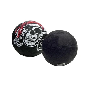 Black Pirate Basketball Has A Cool Pirate Imprint On One Side And Large On Opposite