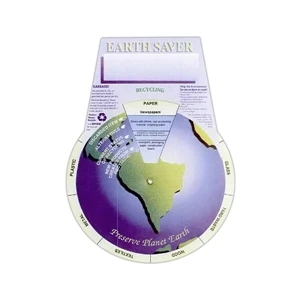 Earth Saver Wheel With Information On Recycling And Household Hazardous Waste