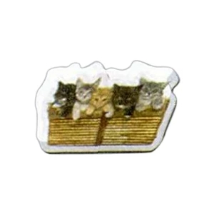 Kittens Shaped Magnet - Acrylic Die Cut Magnet, 1/8" Thick, 3 Square Inches