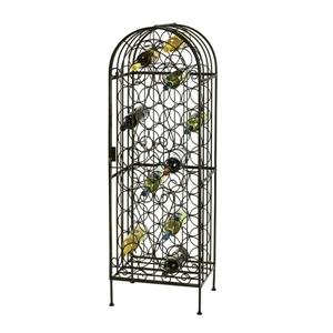 Wine Arbor - Wrought Iron Wine Rack, Show Cases Up To 45 Bottles Of Wine
