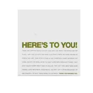 Here's To You - Here's To You, Hardcover Meaningful Quotation Book With 224 Pages, Blank