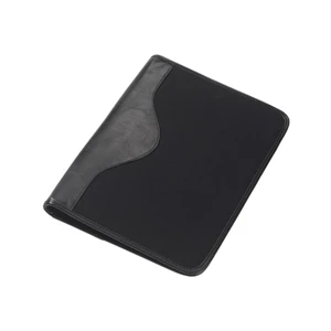 Canvas Padfolio With Leather Trim, Writing Tablet And Cotton Twill Lining