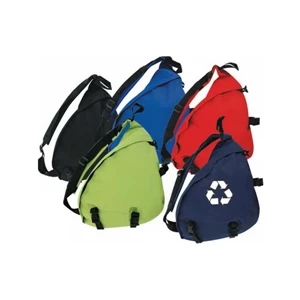 Recycled Material Basic Euro Backpack With Single Strap Cross Body Design