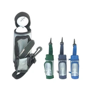 Clear Golf Ball Bag With Zippered Closure, Adjustable Web Hand Strap And Snap Hook