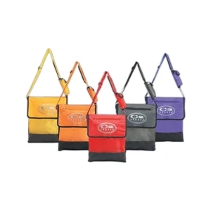 Clear Messenger Bag With Front Zippered Pocket, Phone Holder And Shoulder Strap