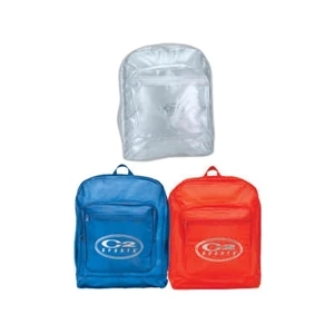 Basic Clear Backpack With Top Zippered Main Compartment And Shoulder Straps