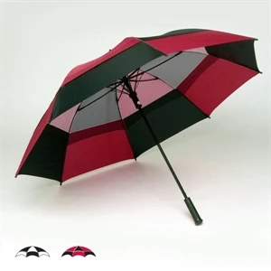 Georgetown Folder (r) Plus - Double Canopy 58" Checkerboard Umbrella With Carrying Case With Shoulder Strap