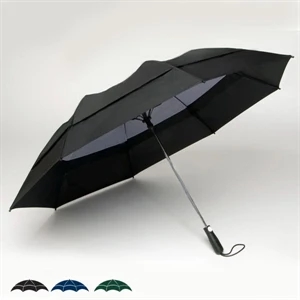 Georgetown Folder (r) Plus - Double Canopy 58" Solid Umbrella With Carrying Case With Shoulder Strap