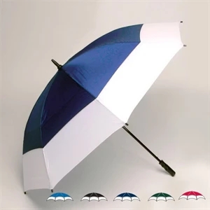 Wind-tuff(r) - Oversized 62" Double Canopy Two-tone Golf Umbrella With New Soft Grip Handle
