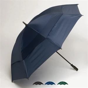 Wind-tuff(r) - Oversized 62" Double Canopy Solid Golf Umbrella With New Soft Grip Handle