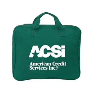 Polyester Portfolio With Zippered Main Compartment, Matching Color Webbed Handles