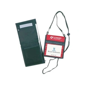 Badge Holder/wallet, With Clear Slip Pocket In Front, Belt Loop In Rear, Unfolds