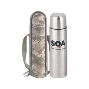 16 Oz Double Wall Stainless Steel Insulated Bottle With Acu Camouflage Insert