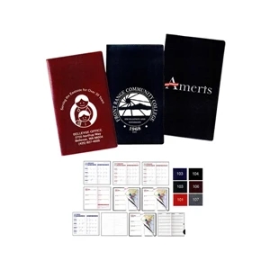 Castillion Expanded Vinyl Planner Weekly 1-color Planner With Map And Gilded Edges