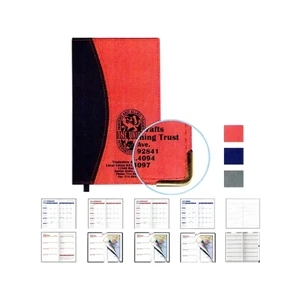 Ascot - Weekly Two-tone Vinyl Soft Cover 2-color Planner With Full Color 8 Page Map