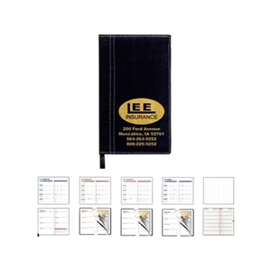 Enterprise - Weekly Two-tone Vinyl Soft Cover 1-color Planner With Map And Ribbon Divider