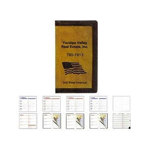 Weekly Two-tone Vinyl Cover 1-color Designer Planner With Map And Gilded Edges