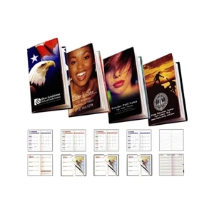 Beauty Full-color Vinyl Cover Monthly Pocket Planner With 2 Color Inserts
