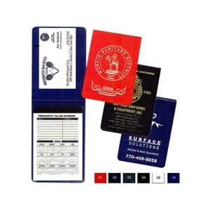 30 Page Pad - Standard Vinyl Memo Book With A Clear Pocket And A 2 Year Calendar