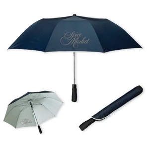 Colortone Collection - Double Sided Polyester Fabric Folding Umbrella, 42" Arc