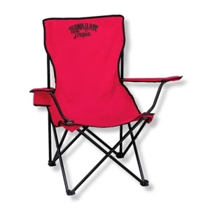 The Tailgate - Portable Sport Chair In 600 Denier Polyester, Includes Arm Rest With Cup Holder