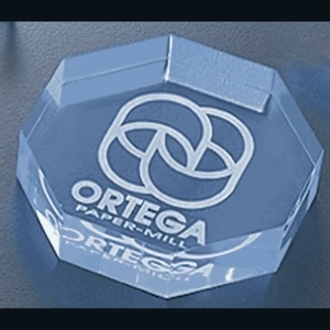 Executive Series - Blank Goods. Acrylic Octagon Paperweight, 3 1/2" X 3 1/2" X 3/4"