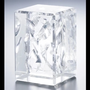 Lucite (r) - Blank Goods. Custom Award With Ceremonial Broken Glass, 4" X 6" X 4"