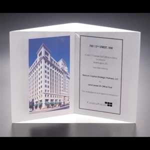 Lucite (r) - Blank Goods. Clear Embedment With Frosted Back, 8" X 6" X 2 3/4" Award