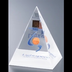 Blank Goods. Four Sided Pyramid Paperweight Or Award Embedment, 3" X 3"